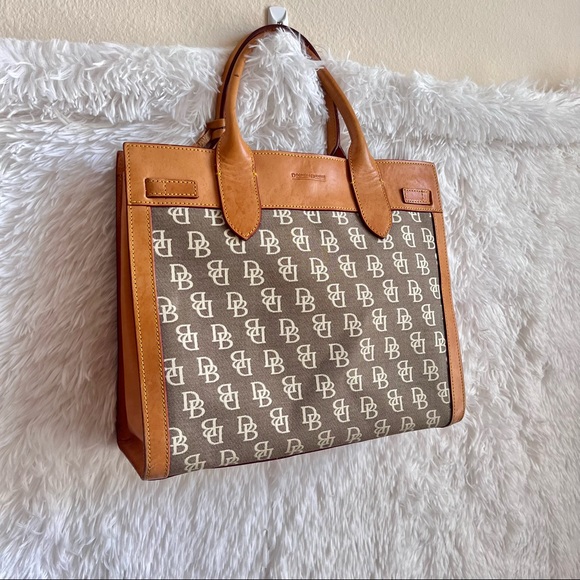 Dooney & Bourke Vintage Leather Monogram Tote - Picture 9 of 16